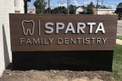 3D letters on custom monument sign in Sparta MI